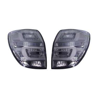 Imagem de 1 par de luz traseira de LED compatível com Captiva 2008-2019 luz de freio de parada luz de seta de advertência traseira acessórios para carro(Smoke Cover)