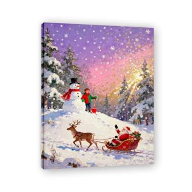 Imagem de Pôster de Natal de casa de fazenda, estampa de férias de inverno, decoração de parede de Natal vintage para decoração de galeria de quarto de fazenda A31. Moldura interna 60x80cm-23,7x31,5 pol