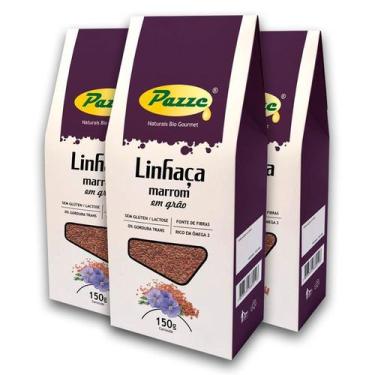 Imagem de Kit 3 Grão linhaça Marrom Pazze 150 gramas