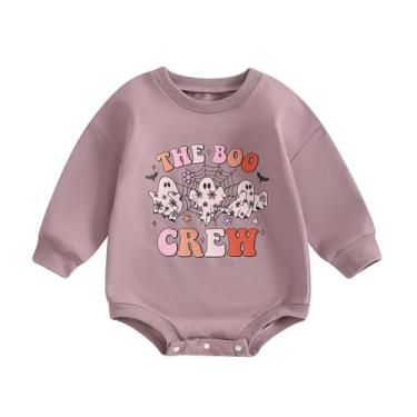 Imagem de Roupa de Halloween para bebês Twopumpkin The Boo Crew Purple 0-3M