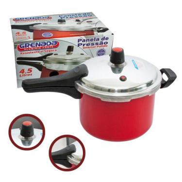 Imagem de Panela De Pressão Aluminio Fechamento Externo 4,5l com Alumínio Polido