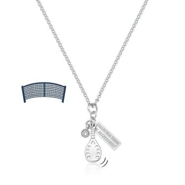 Imagem de Colar Beach Tennis Raquete Revestido Em Ródio