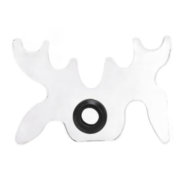 Imagem de Chiffonade Cabeça de ponte de bilhar de acrílico transparente - descanso portátil para mesas de sinuca, design leve com inserção de borracha, adequado para a maioria dos tacos de bilhar