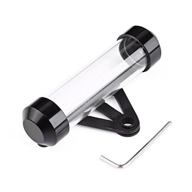 Imagem de AYNEFY Tubo de Disco Fiscal Universal para Motocicletas, Suporte de Liga de Alumínio à Prova d'água para Motos, 11x2.6cm, Armazenamento Seguro para Documentos Fiscais (Preto)