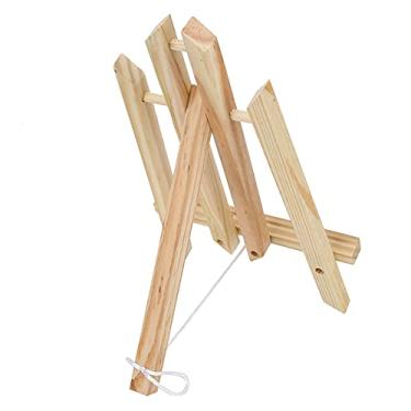 Imagem de Zerodis Cavalete de Madeira Coleção de Artesanato Materiais de Arte Ferramentas de Pintura Ferramentas de Pintura Suporte Dobrável para Com Fragrância Perfeito para Artistas e Exposições de Arte Cavalete de Madeira de Faia (30CM)