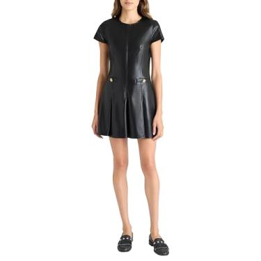 Imagem de Cinq à Sept Vestido Nova Feminino de Couro Vegano, Preto, 44