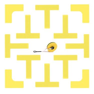 Imagem de Kit de marcadores de quadra de pickleball, kit portátil de marcação de quadra de pickleball com fita métrica e bolsa de transporte, marcadores para badminton de tênis interno ao ar livre