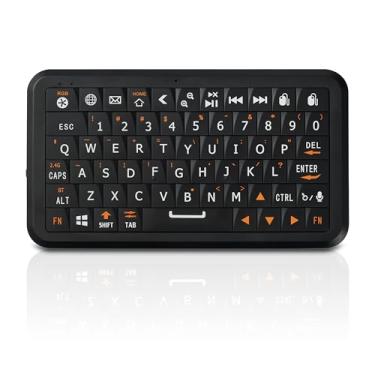 Imagem de Winmax B1c Mini teclado sem fio com teclas clicky retrô de estado sólido, 84 g ultraleve, bateria de 30 dias, BT/2,4G, gestos de mouse Air, retroiluminação RGB, smartphones/HTPC/IPTV/tablet (iOS