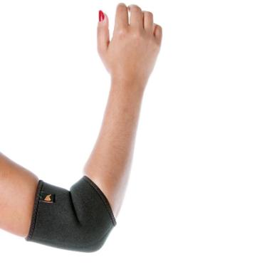 Imagem de Cotoveleira de Compressão Ortopédica Neoprene Preto Muay Thai Vôlei Mma Futsal Progne Sports (Unid.)-Unissex