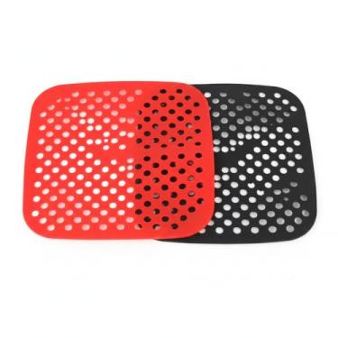 Imagem de Tapete Antiaderente Silicone Quadrado 19x19cm Para Airfryer Cores Variadas