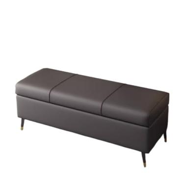 Imagem de Armários para sapatos com prateleiras para sapatos Banqueta de sapato para uso doméstico fezes armazenamento entrada sapatos cabeceira sofá longas pode ser(Dark Gray,80cm)
