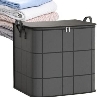 Imagem de Bolsa/caixa de armazenamento de roupas com alça e zíper, impermeável e à prova de umidade, 180 L 60 x 50 x 70 cm