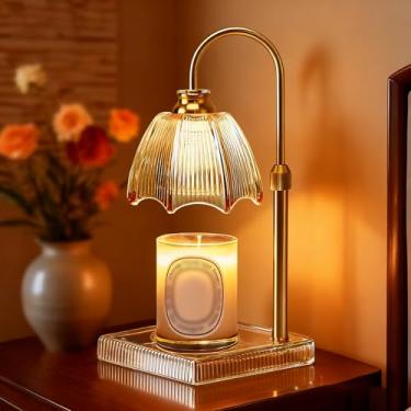 Imagem de Lumcrissy Aquecedor De Velas Flores Ajustável Com Temporizador E Dimmer, Cera Derretida Vidro Vintage Para Perfumadas Em Jarras, Sem Chama, Ecológico, Presentes Mulheres, Mães, Decoração Casa