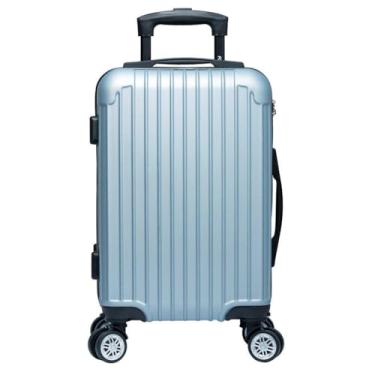 Imagem de Mala de Viagem Bordo ABS 10kg com Rodas Duplas 360° Cadeado Embutido Rodas Removíveis(Prata,19 inch)