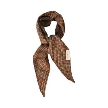 Imagem de Cachecol Triangular Tricotado Quente Para Mulheres, Xale Casual Multif