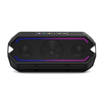 Imagem de ALTEC Lansing Alto-falante sem fio HydraBoom Everythingproof, luzes LED multicoloridas, carregamento sem fio Qi integrado