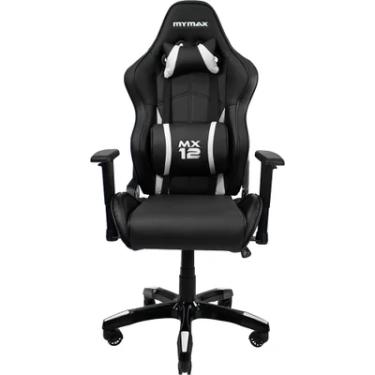 Imagem de Cadeira Gamer Mymax Mx12, Peso Máximo Suportado: 150kg, Giratória, Preto/Branco