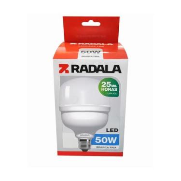Imagem de Lâmpada LED 50W Radala Bivolt Luz Branca Fria 6500K Alto Brilho Econôm