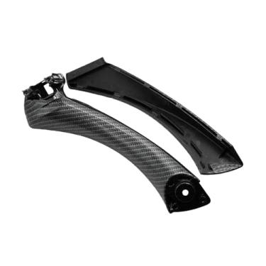 Imagem de Maçaneta Interna Da Porta Traseira De Fibra De Carbono, Guarnição Compatível Com BMW Série 3 E90 E91 E92 E93 2005 2006 2007 2008 2009 2010 2011 2012(Left)
