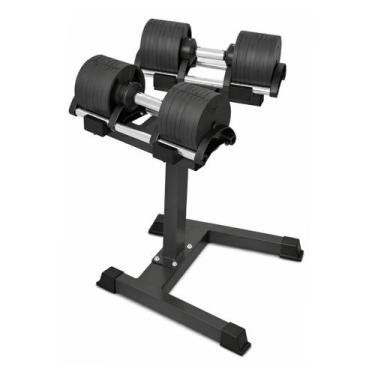 Imagem de Kit Dumbell Ajustável 32kg Ahead Sports Com Suporte Rack Profissional