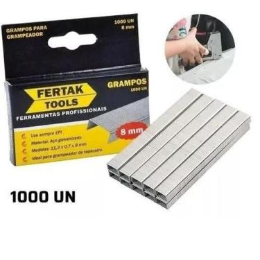 Imagem de Grampo Para Grampeador Tapeceiro 8mm Caixa Com 1000 Fertak