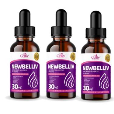 Imagem de Kit 3 Newbelliv Ácido Hialurônico, Silício, Resveratrol, Colágeno e Se