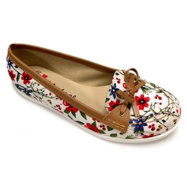 Imagem de Sapatilha feminina moleca 5303.100 floral com laço, 38