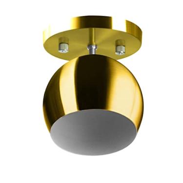 Imagem de Lustre Plafon Bola 15 cm Redonda Dourado Gold