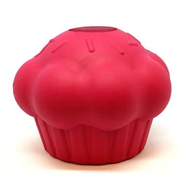 Imagem de SodaPup - Copo de borracha durável, dispensador de guloseimas para bolos, mastigador, brinquedo para petiscos, alimentador lento feito nos EUA para mastigadores agressivos grande, rosa