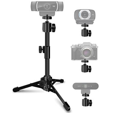 Imagem de Mictop Tripé para webcam de mesa, tripé extensível para câmera de webcam para webcam Logitech Stream C925e C922x C922 C930e C930 C920 C615 e outros dispositivos com rosca de 6 mm