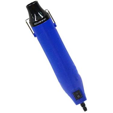 Imagem de JWCN Pistola de calor DIY Bocais Elétricos Pistola de Ar Quente com Suporte para Pintura de Secagem em Relevo Forma Fixa/Argila/Encolhimento Embalagem de Presente - Azul + Preto Atualizado