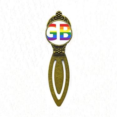 Imagem de Marcador de página com suporte bissexuais transgênero LGBT Retro Office Label