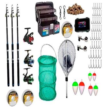 Imagem de Xingu Kit de Pesca Vara Telescópica 3,00m + Molinete + Linha Sambura - Spinning - Conjunto de Pesca