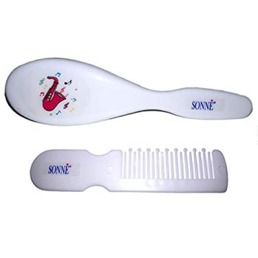 Imagem de Sonne Kit Pente E Escova Para Bebê Sax Branco