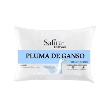 Imagem de Travesseiro pluma de ganso antialérgico e anti ácaros sintética branco com desenvolvimento ecológico 100% vegano