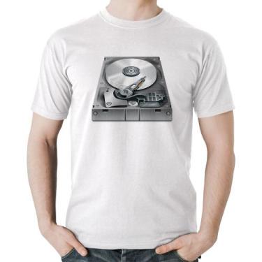 Imagem de Camiseta Algodão Disco Rígido Hd - Foca Na Moda