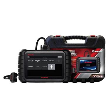 Imagem de iCarsoft CR Max + Protetor de tela grátis – Scanner profissional de diagnóstico automotivo multimarcas – códigos de falhas de leitura/apagar – Serviço de redefinição de óleo – Codificação e programação