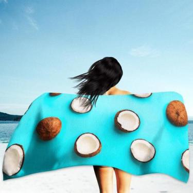 Imagem de Toalha De Praia / Banho Coconuts On Blue - Love Decor