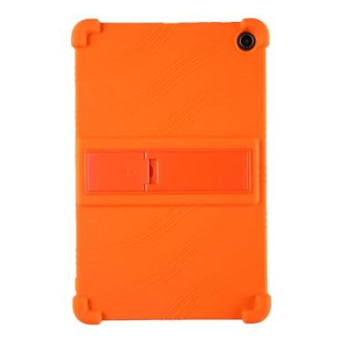 Imagem de Waillynice Capa infantil de silicone macio à prova de choque para Amazon Fire Max 11 capa para tablet PC de 11 polegadas com suporte para Fire Max 11 polegadas 2023 (laranja, para Fire Max 11 2023)