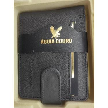 Imagem de Carteira em Couro Legitimo Cinza Esverdeado - Aguia Couro