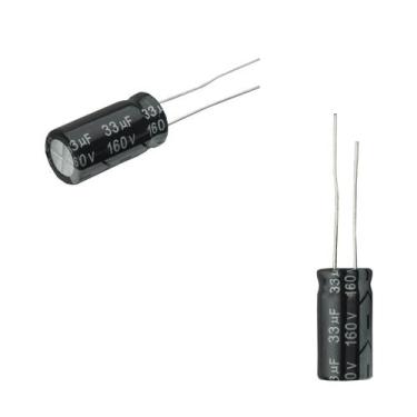 Imagem de 25x Capacitor Eletrolítico 33uf x 160v 105º Kit c/25 Peças - CHIPSCE, 