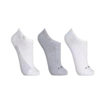 Imagem de Meia cano curto Lupo 03270 Kit 3 Pares, Branco, Mescla, 41/44