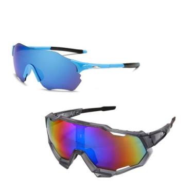 Imagem de Kit 2 Óculos Sol Espelhado Ciclismo Mtb Uv400 Pesca  Corrida - PENDULA