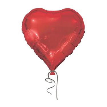 Imagem de Balão de ar metalizado com 3 corações Vermelhos - Make+