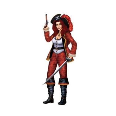 Imagem de Beistle Artigos de festa Jointed Bonny Buccaneer, tamanho único, multicolorido