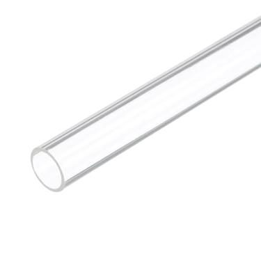 Imagem de Rebower Tubo rígido de plástico transparente de 30,5 cm, tubo de acrílico redondo de policarbonato de 15 mm x 18 mm, [para encanamento, hidráulica, aquário, bricolage]
