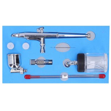Imagem de Conjunto de aerógrafo, kit de aerógrafo Maquiagem de aerógrafo prática Tinta de aerógrafo durável para bricolage para artesanato para decoração de bolos para maquiagem