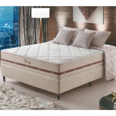 Imagem de Conjunto Cama Box + Colchão Queen Size 150X200X59cm Molas Ensacadas Cl