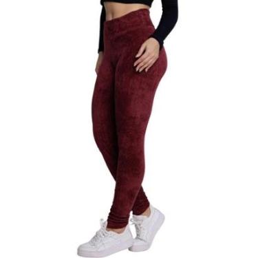 Imagem de Calça Legging Cotelê Veludo Bella Fiore Grossa Cós Alto Inverno Cintura Alta Moda Casual-Feminino