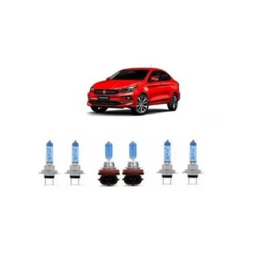 Imagem de Farol Fiat Cronos Kit Lâmpadas 8500k Baixo H7 Alto H7 Milha - Blue Lio